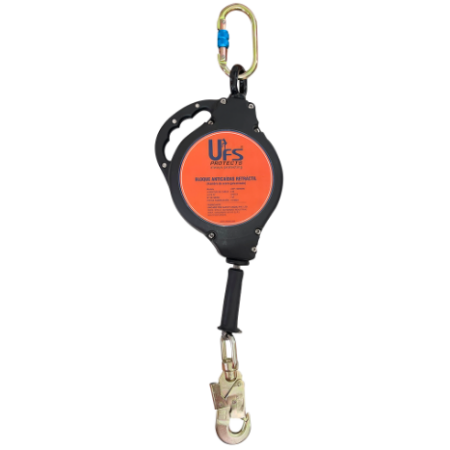 Línea de Vida Autorretráctil con Amortiguador y Cable de Acero Galvanizado 4.5 mm