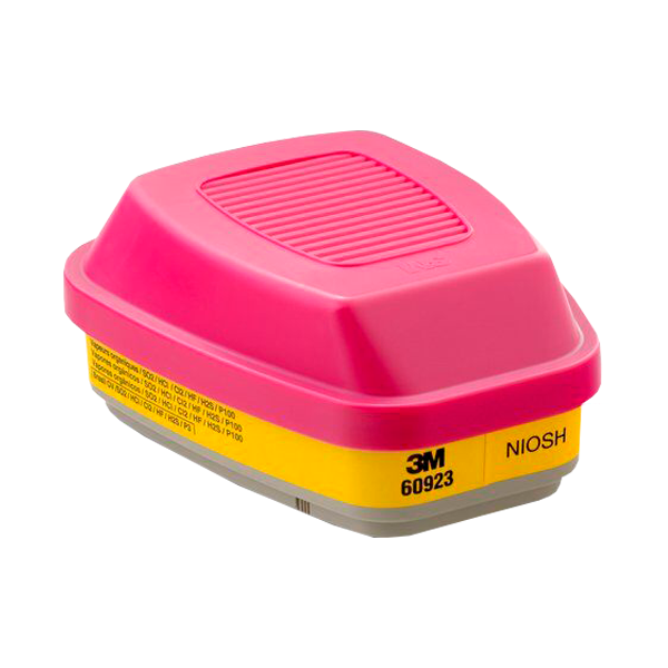 Cartucho Filtrante Dual de Partículas, Vapores Orgánicos (VO) y Gases Acidos (GA) 60923 3M