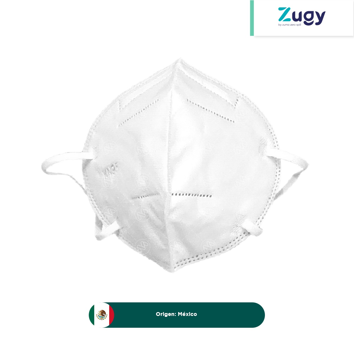 Cubrebocas con soporte KN95 Blanco